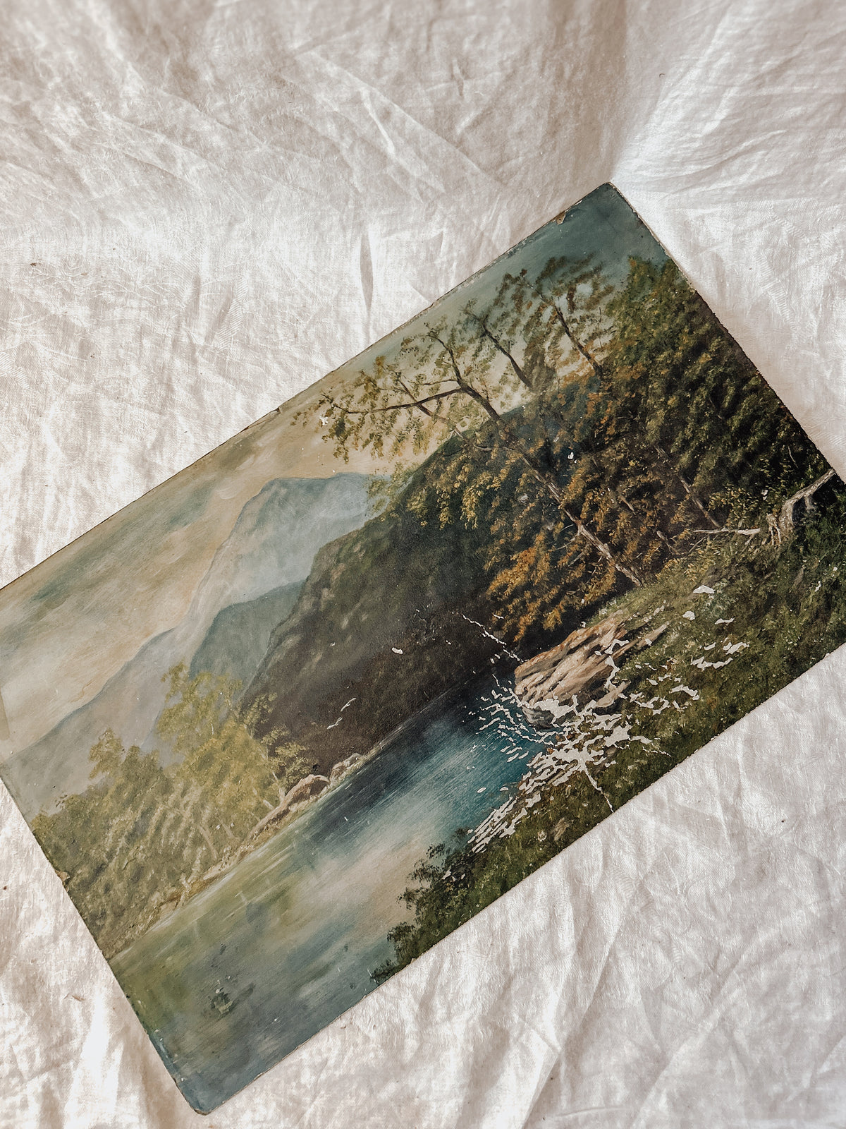 Antique Landscape Oil Painting
