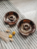 Vintage Ceramic Seashell Candlesticks or Trinket Dishes