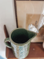 Vintage McCoy Grape Leaf Green Stoneware Pitcher