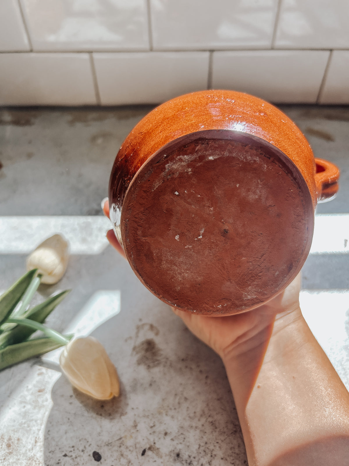 Vintage Redware Jug