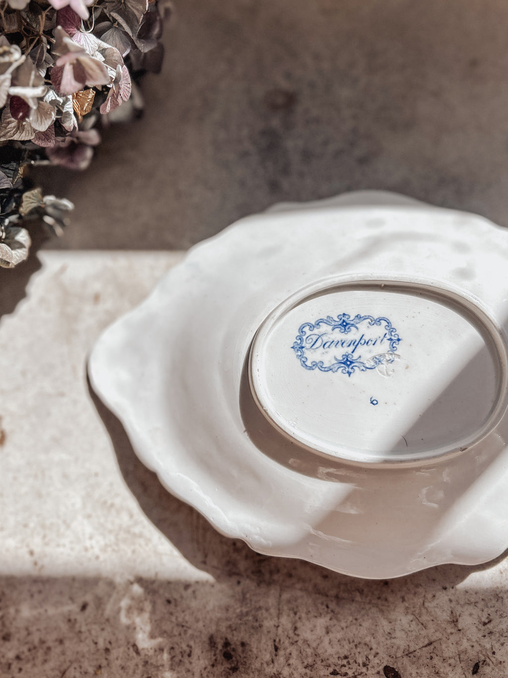 Vintage Blue & White Relish Dish