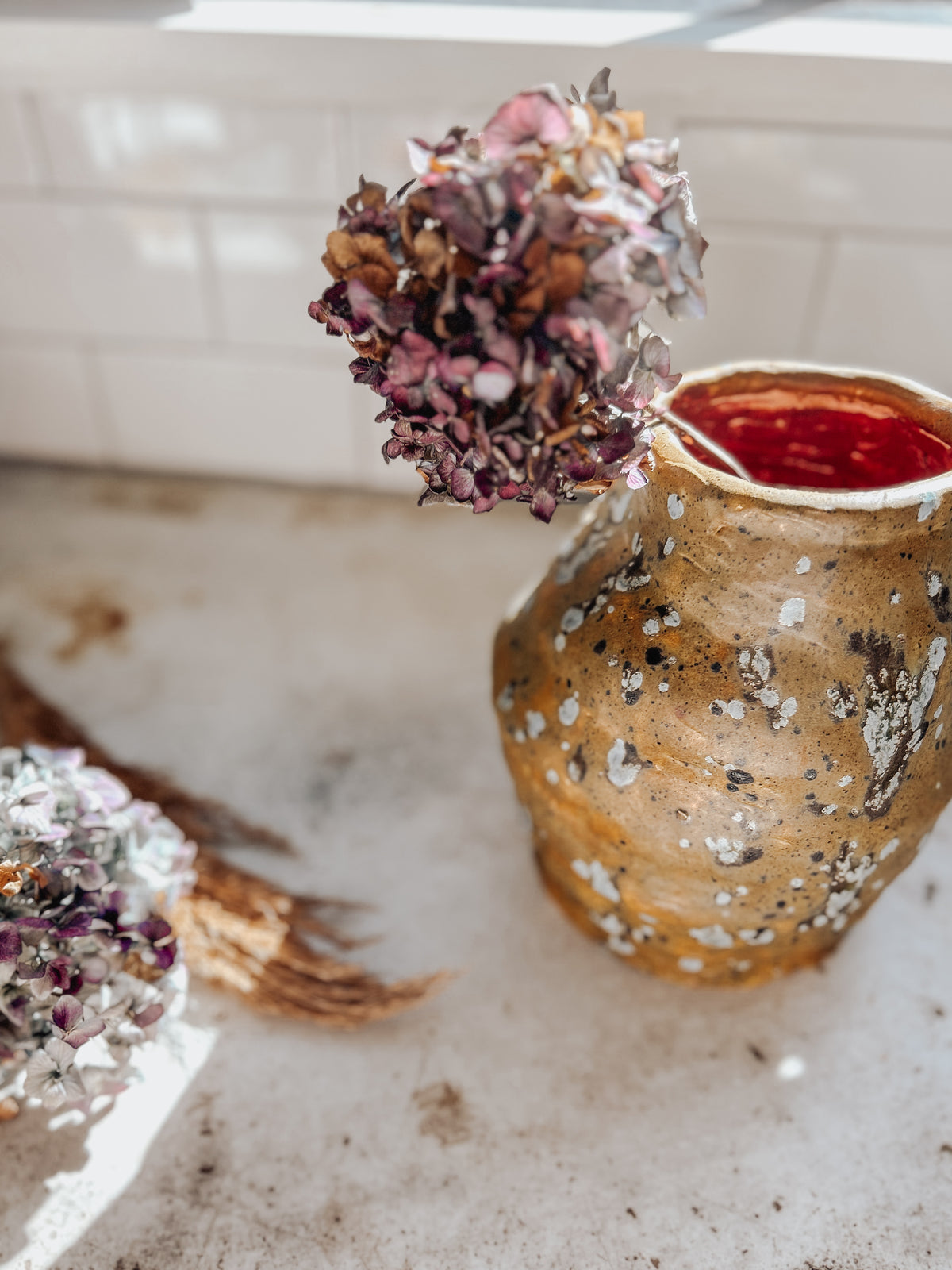 Vintage Studio Pottery Speckled Vase