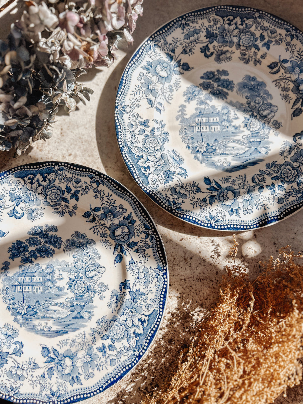 Vintage Royal Staffordshire Tonquin Blue Dishes