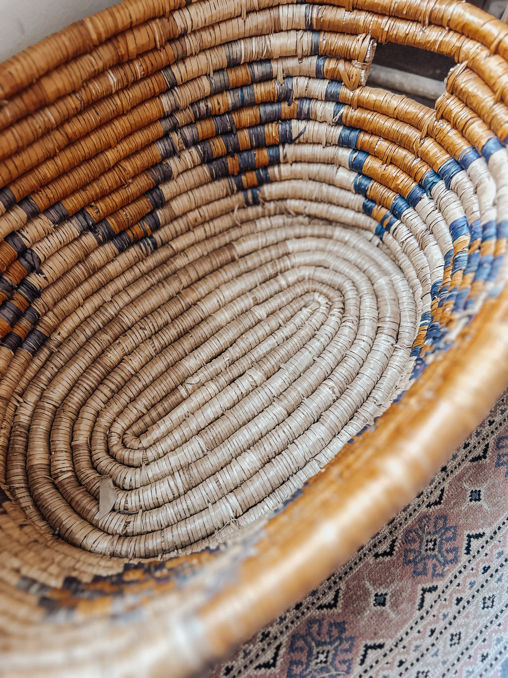 Vintage Hand Woven Tribal Basket