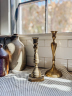 Vintage Brass Candlestick Set of 2