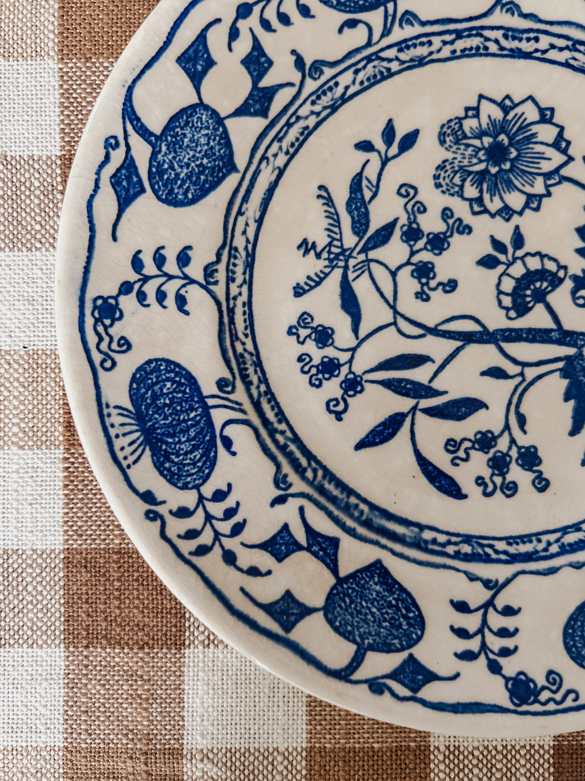 Antique Blue Onion Dish