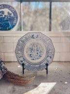 Antique Abbey Blue & White Ironstone Dish