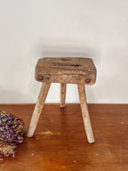 Antique Wooden Milking Stool