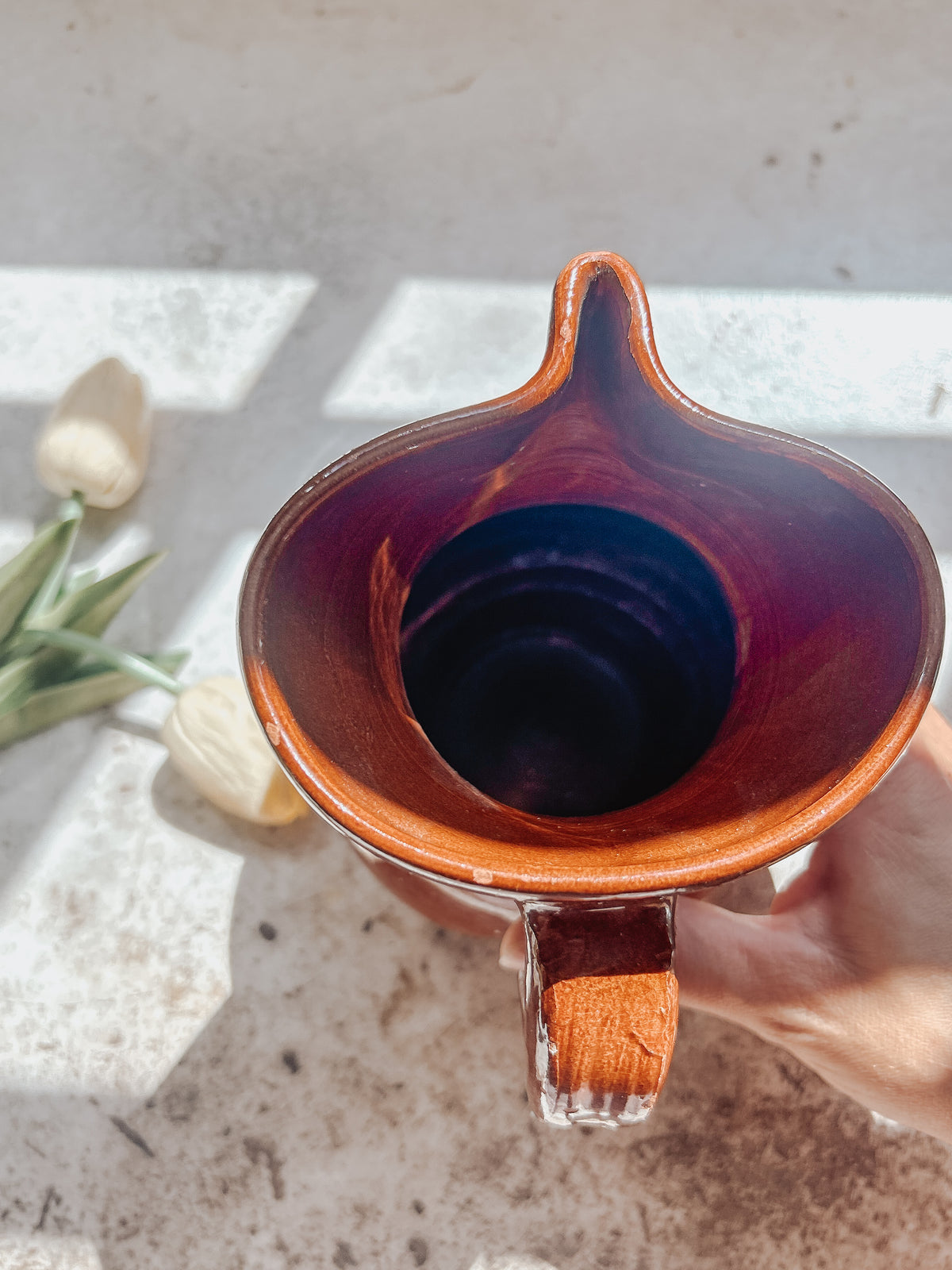 Vintage Redware Jug
