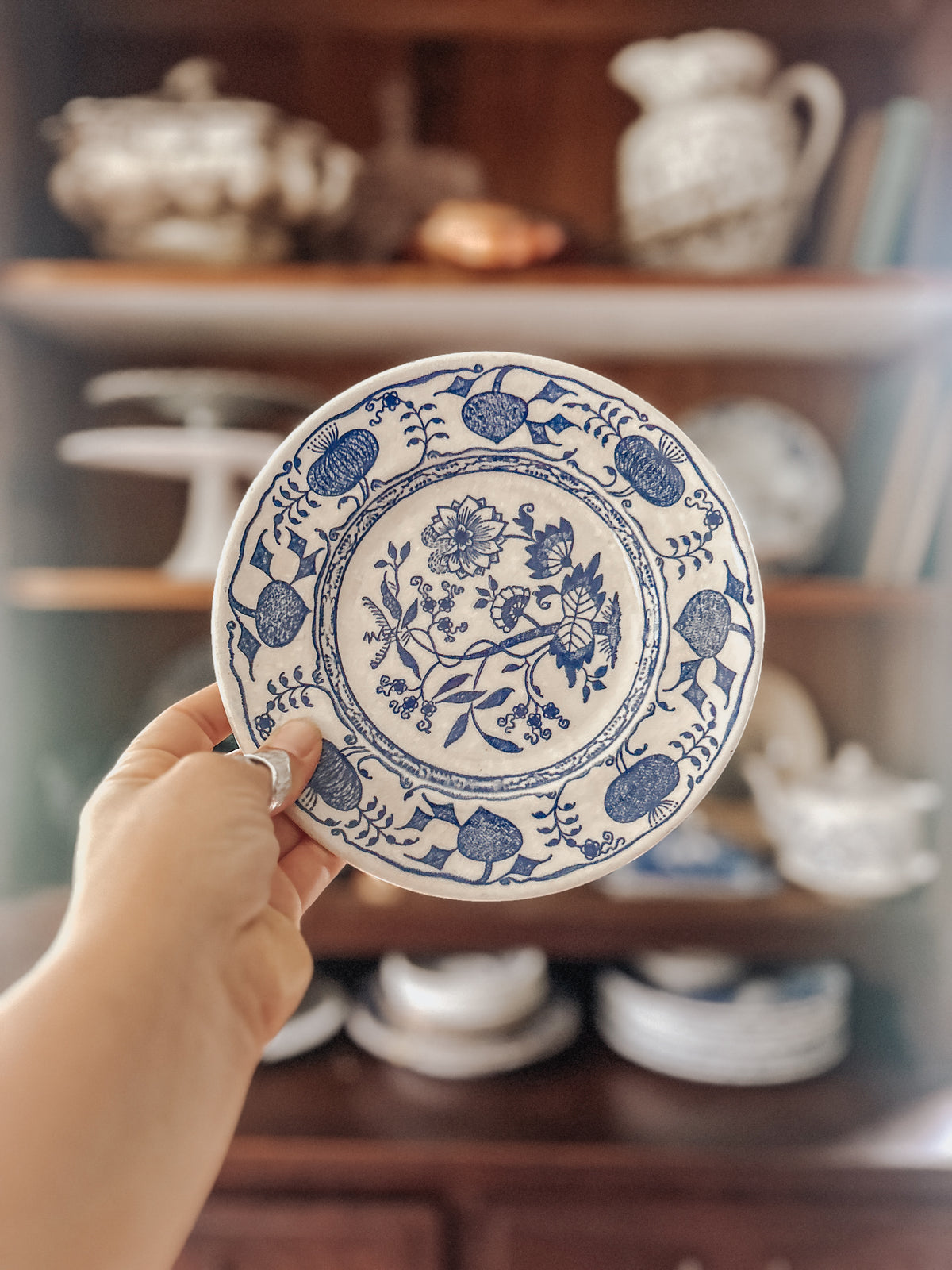 Antique Blue Onion Dish