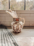 Vintage Bird & Blossom Ironstone Pitcher