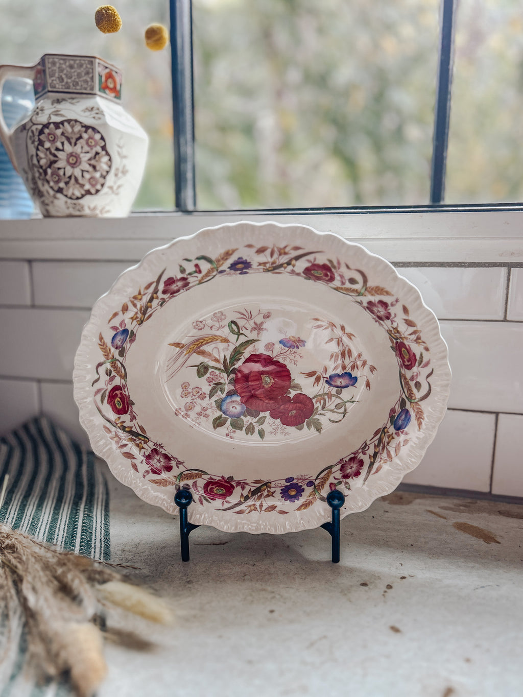 Vintage Wedgewood Floral Serving Bowl