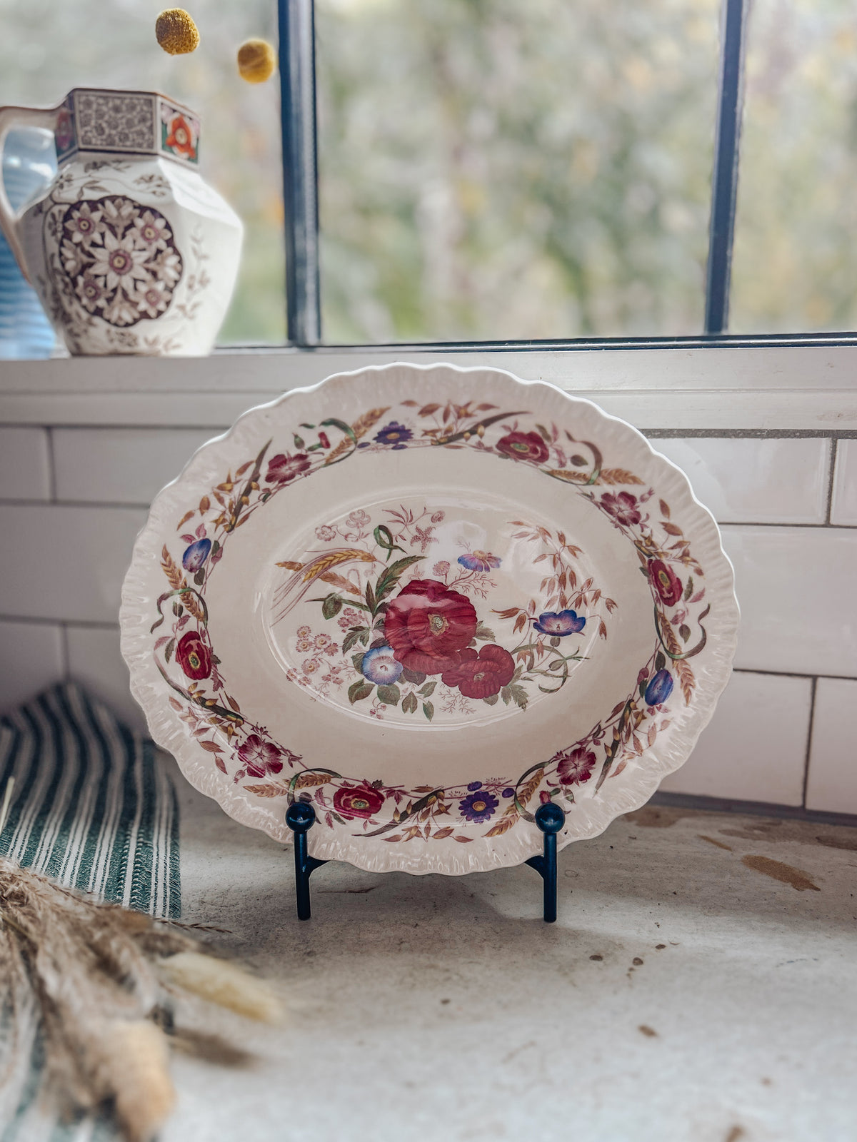 Vintage Wedgewood Floral Serving Bowl