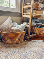 Vintage Hand Woven Tribal Basket