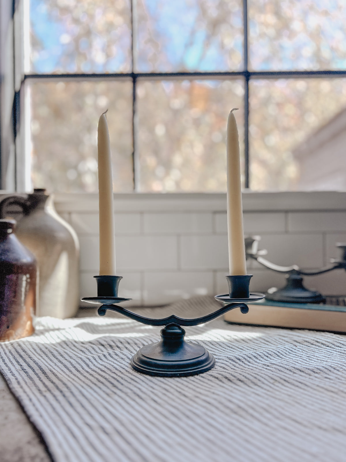 Vintage Pewter Candlesticks Set of 2