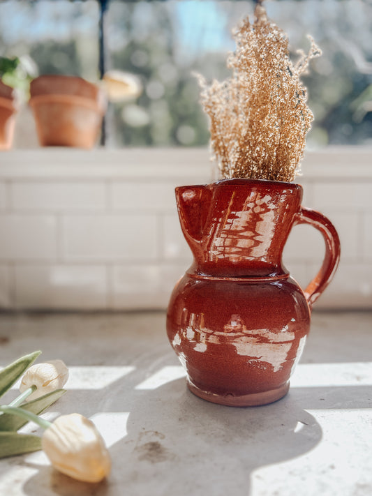 Vintage Redware Jug