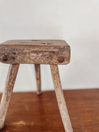Antique Wooden Milking Stool