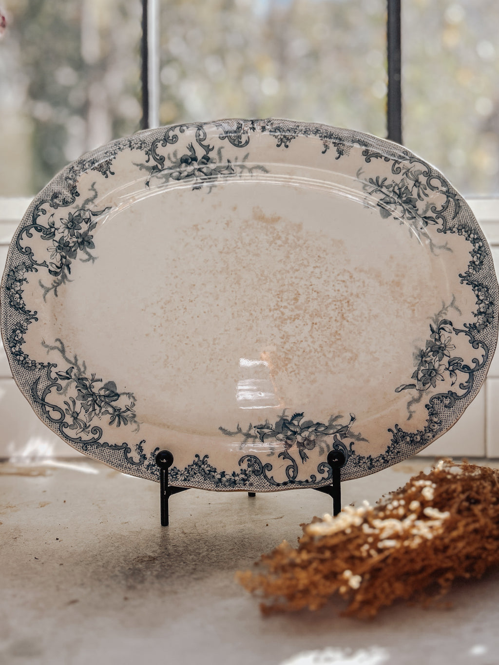 Antique Furnivals Versailles Blue & White Platter