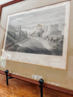 Vintage Hand Colored Etching of Windsor Castle
