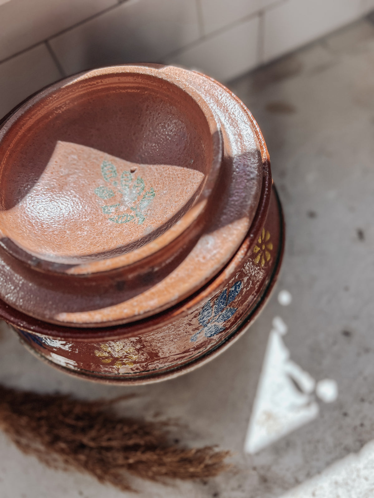 Vintage Clay Cooking Pot