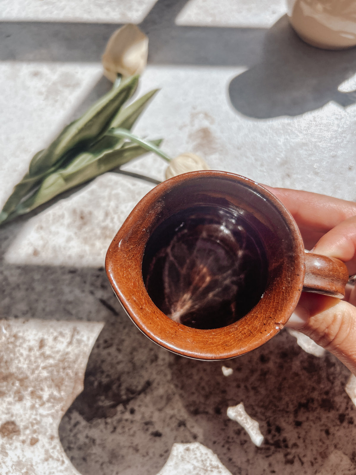 Vintage Neutral Stoneware Creamer Pitchers