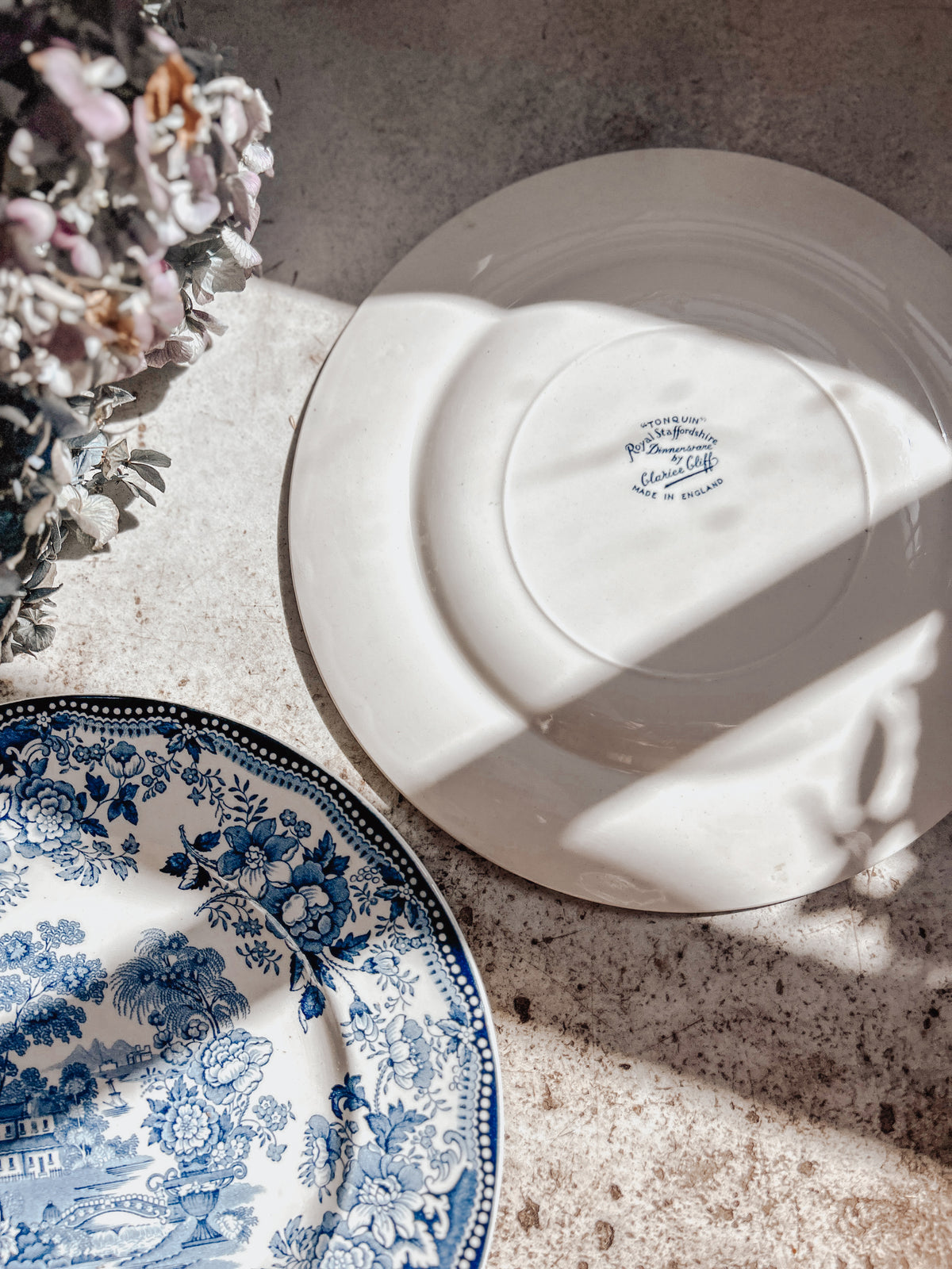 Vintage Royal Staffordshire Tonquin Blue Dishes