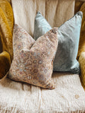 Neutral Floral Tribal Throw Pillow