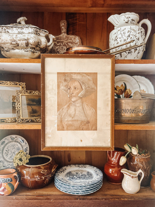 Vintage Portrait of an English Woman Framed Print