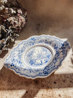 Vintage Blue & White Relish Dish