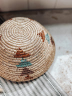 Vintage Tribal Woven Basket Fruit Bowl