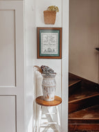 Vintage Chippy White Rattan Vase