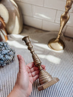 Vintage Brass Candlestick Set of 2