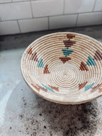 Vintage Tribal Woven Basket Fruit Bowl
